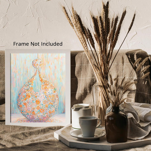 Posterizer 1 pcs-sparkly delicate aesthetic girly chic art-colorful glass beads 1-Inspirational Women's Art Gift for Woman, Women, Wife, Girlfrien...